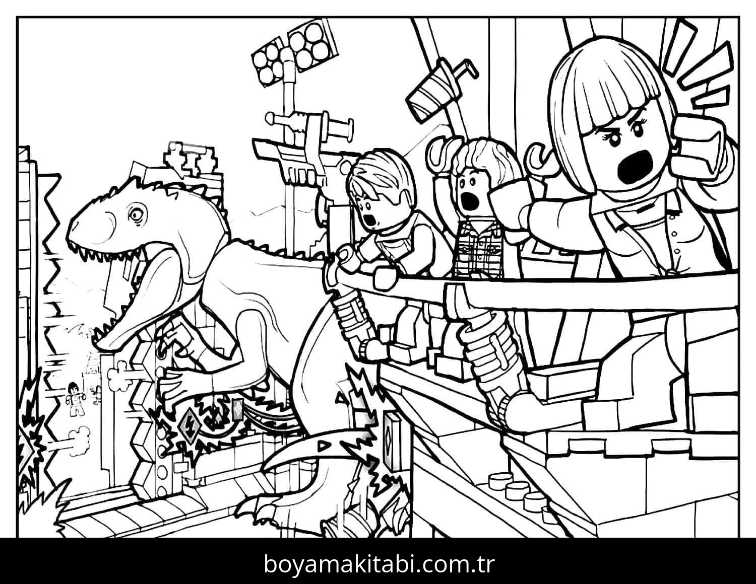 Jurassic Park boyama sayfası – yaratıcılık, eğlenceli etkinlik