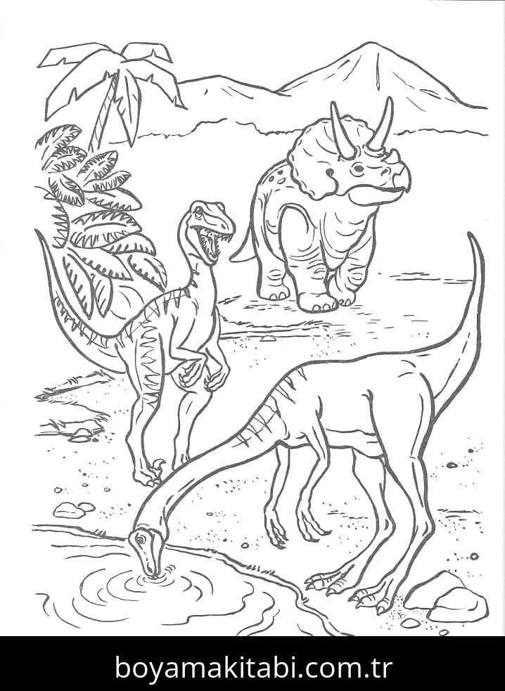 Jurassic Park boyama sayfası – yaratıcılığı geliştirir, keyifli zaman