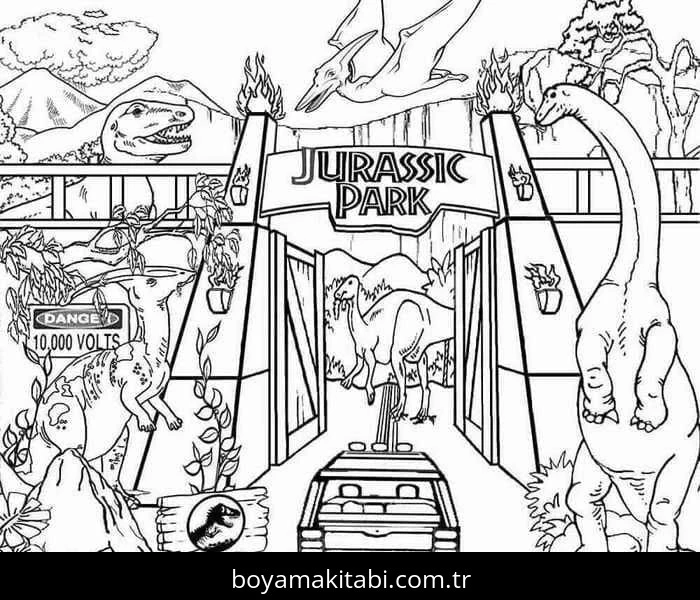 Jurassic Park Boyama