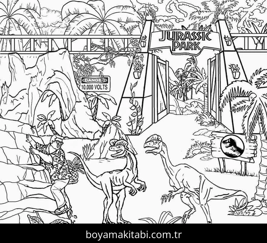 Jurassic Park Boyama
