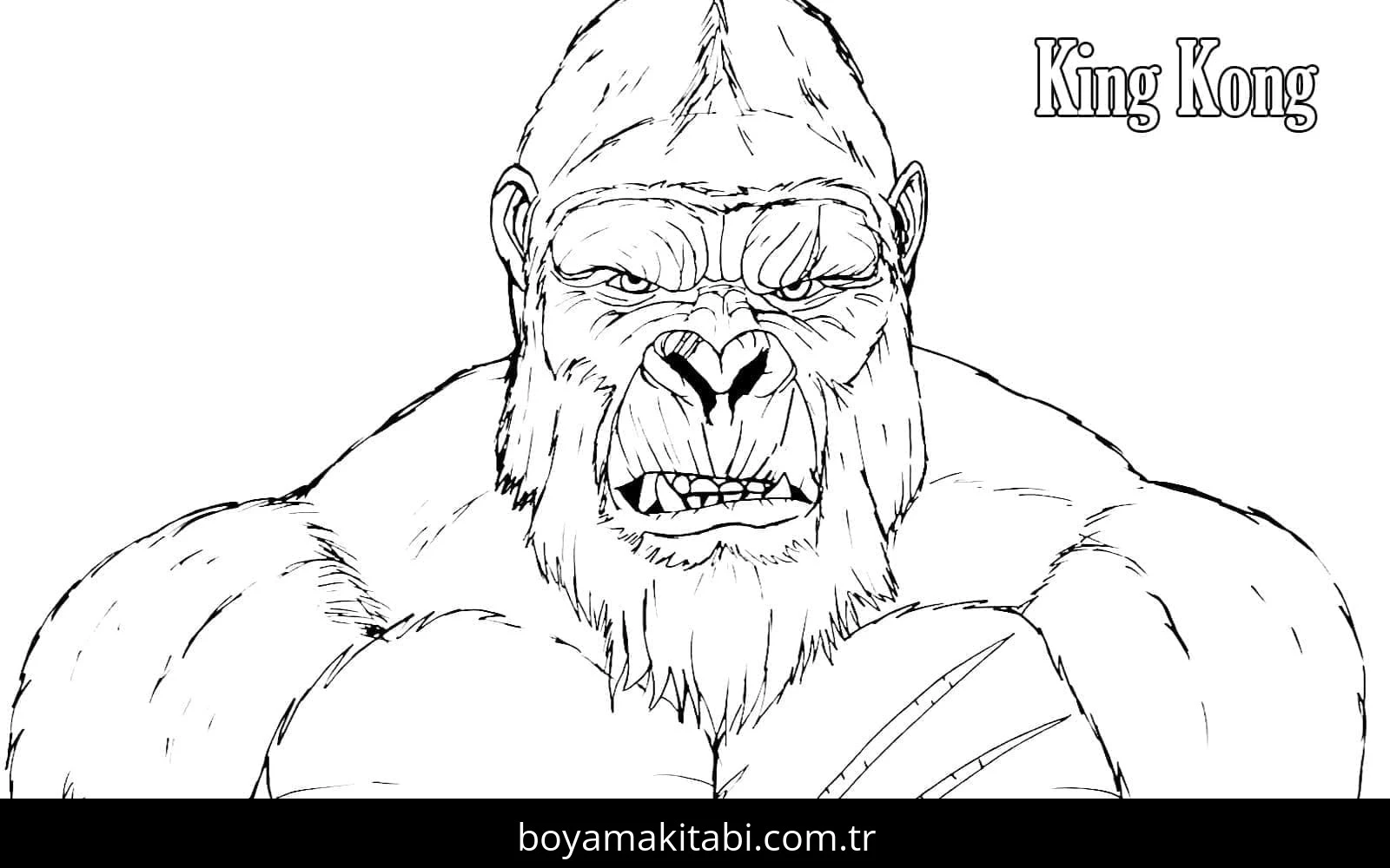 King Kong boyama sayfası #32 – ücretsiz yazdır, boyama etkinliği