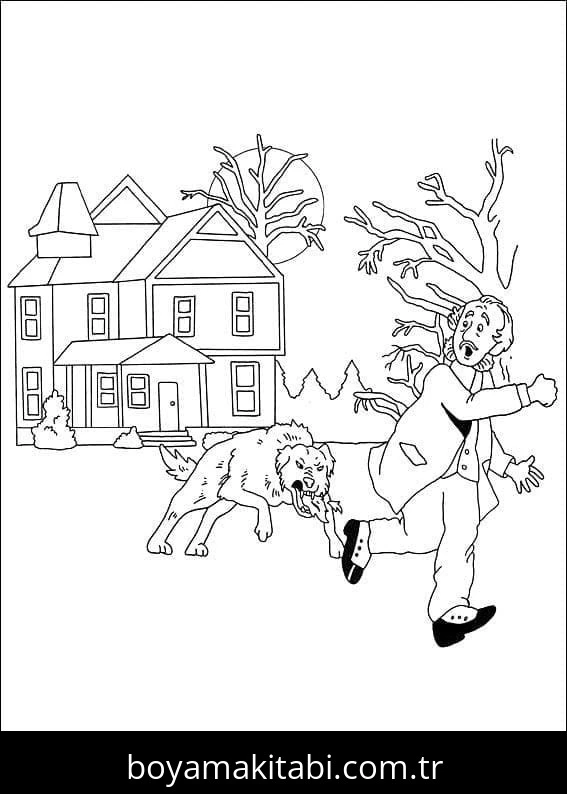 Sherlock Holmes boyama sayfası – sanatsal çalışma, çocuklar için