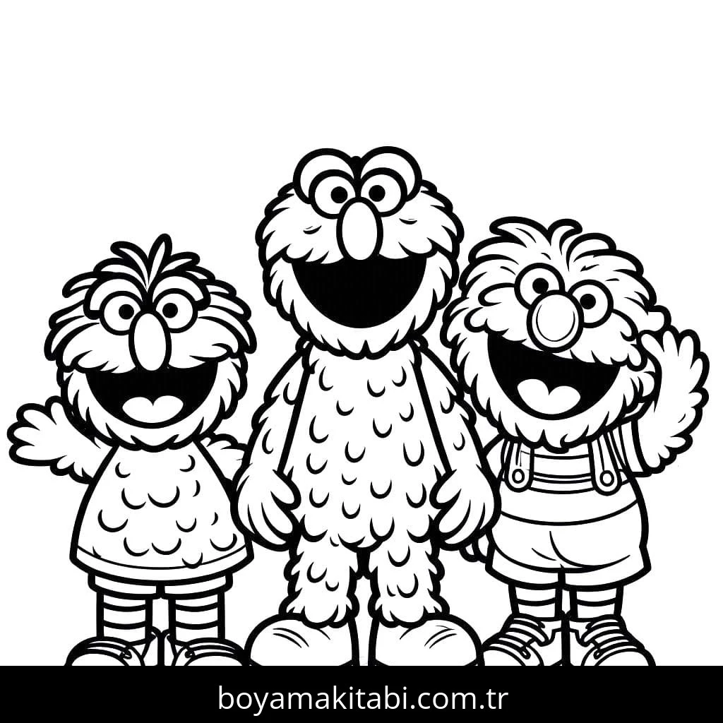 Susam Sokağı boyama sayfası – eğitici aktivite, yaratıcılık