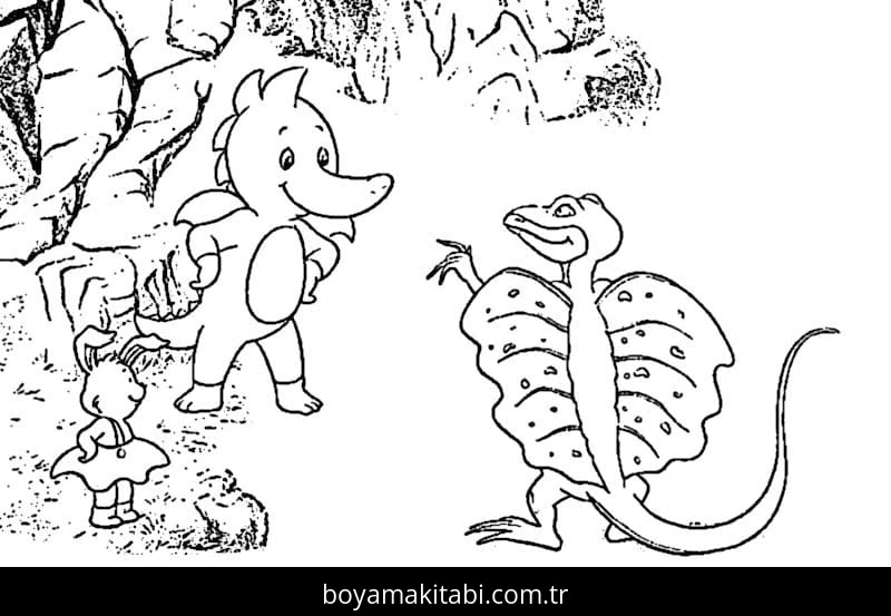 Tabaluga boyama sayfası #8 – PDF indir, sevimli karakter