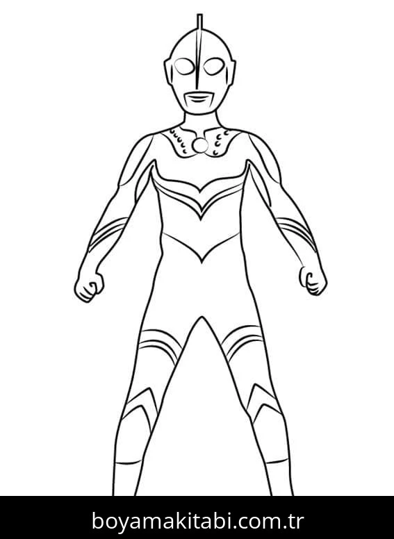 Ultraman boyama sayfası #80 – el becerilerini geliştirir, boyama çalışması