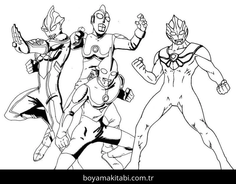 Ultraman boyama sayfası #83 – çocuk aktivitesi, ilkokul öğrencileri için