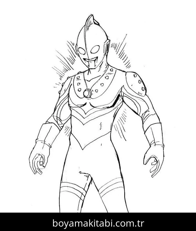 Ultraman boyama sayfası #90 – ilkokul öğrencileri için, hayal gücünü besler