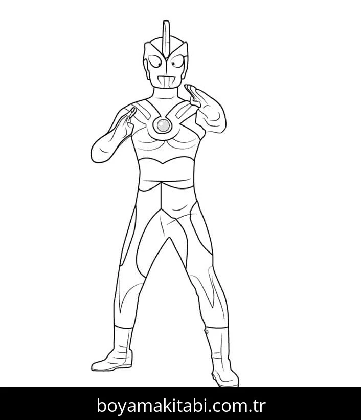 Ultraman boyama sayfası #102 – A4 baskıya uygun, ücretsiz yazdır