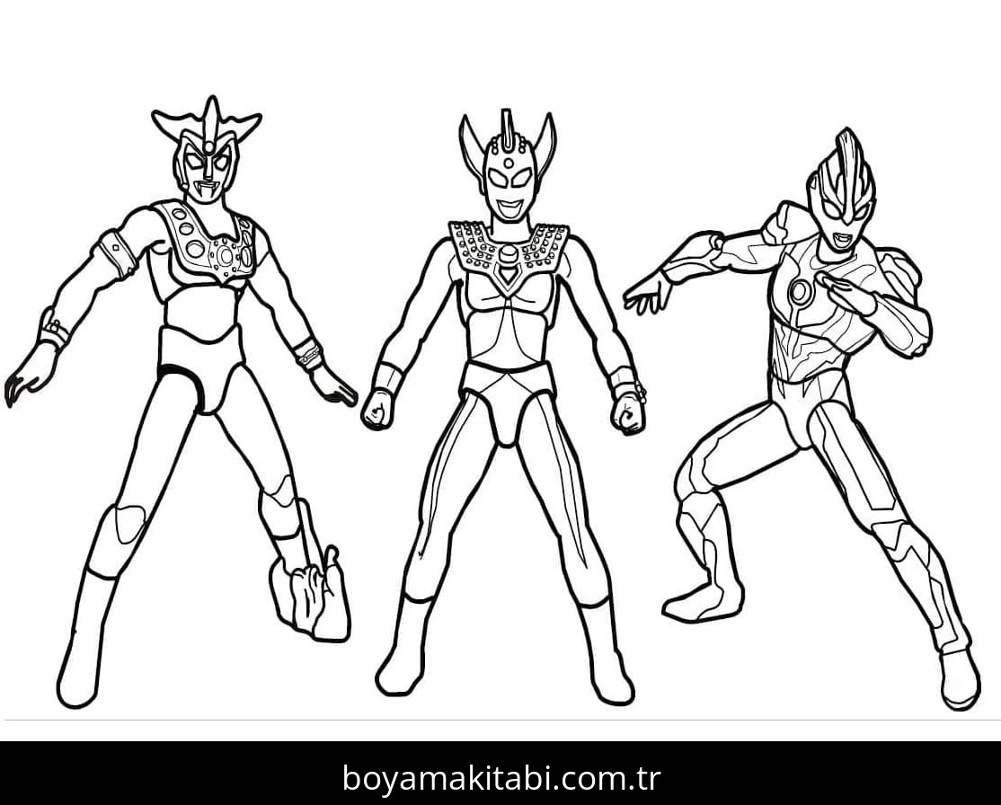 Ultraman boyama sayfası – yaratıcılık, eğlenceli etkinlik