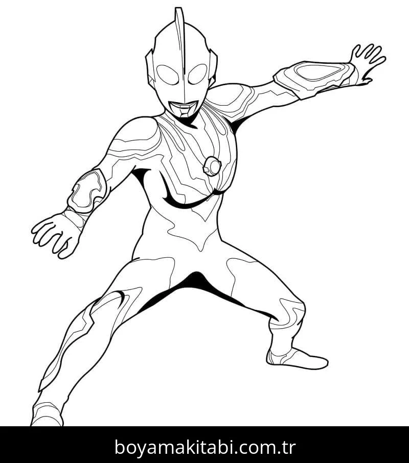 Ultraman boyama sayfası – renkli çizimler, okul öncesi