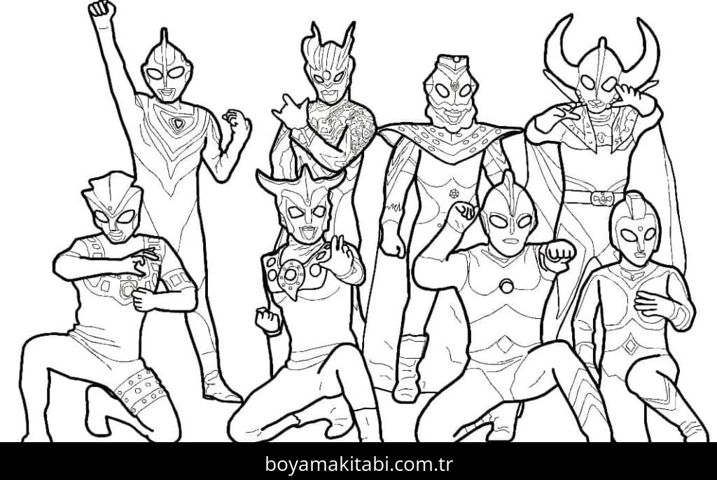 Ultraman boyama sayfası – ücretsiz yazdır, boyama etkinliği