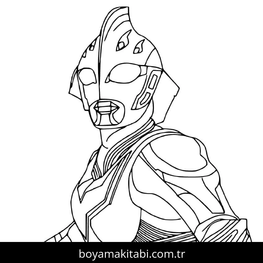 Ultraman boyama sayfası – kolay boyama, eğitici aktivite