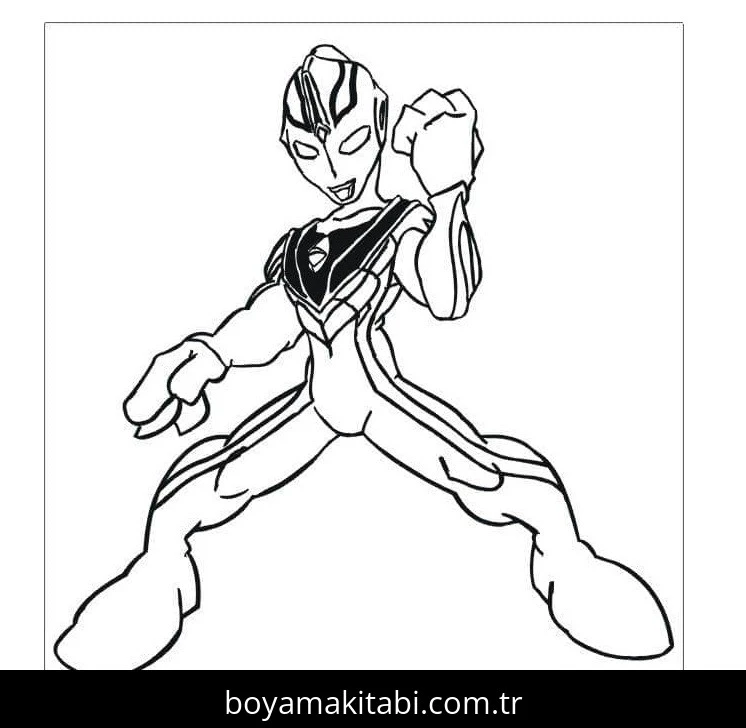 Ultraman boyama sayfası – eğlenceli etkinlik, el becerilerini geliştirir