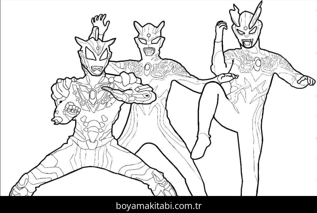 Ultraman boyama sayfası – keyifli zaman, renkli çizimler