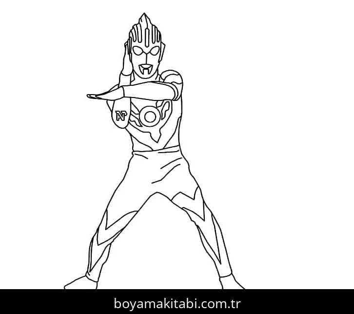 Ultraman boyama sayfası – çocuk aktivitesi, PDF indir