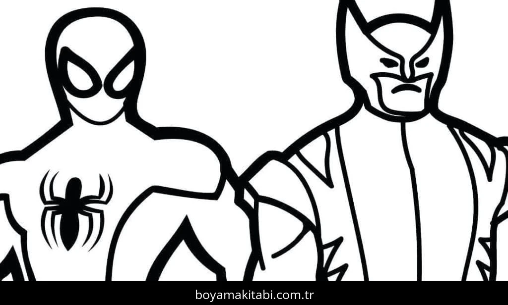 Wolverine boyama sayfası – eğitici aktivite, yaratıcılık