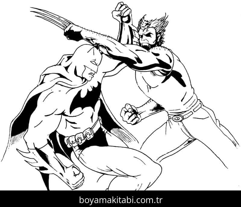 Wolverine boyama sayfası – ücretsiz yazdır, boyama etkinliği