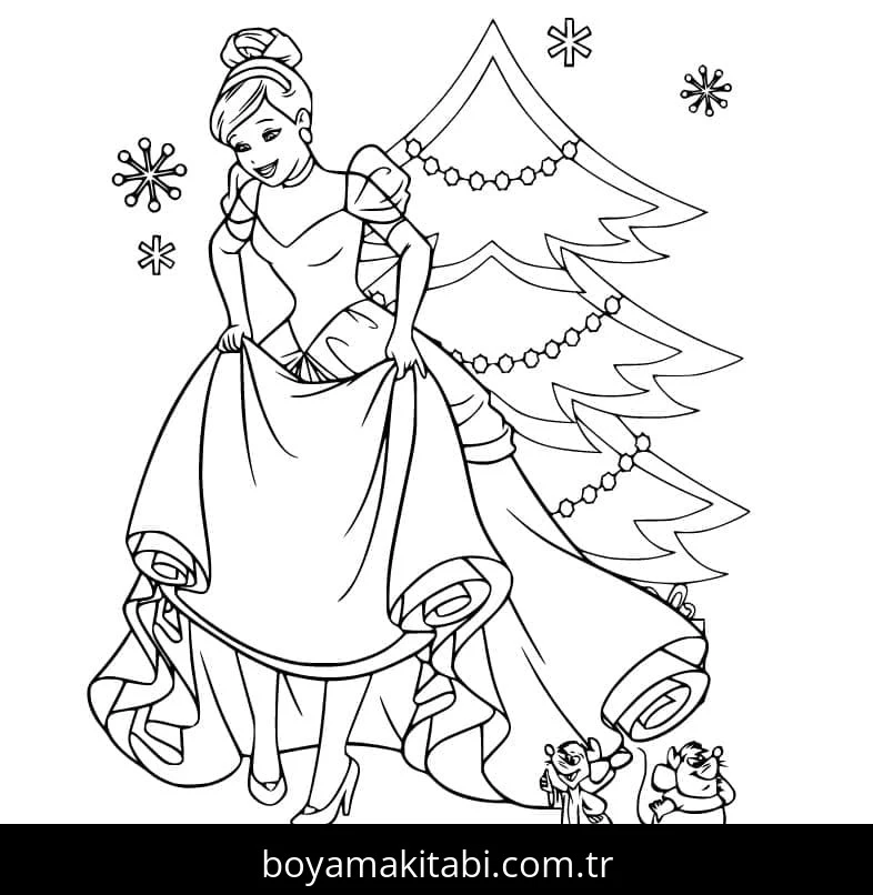 Disney Noel boyama sayfası – okul öncesi, evde etkinlik