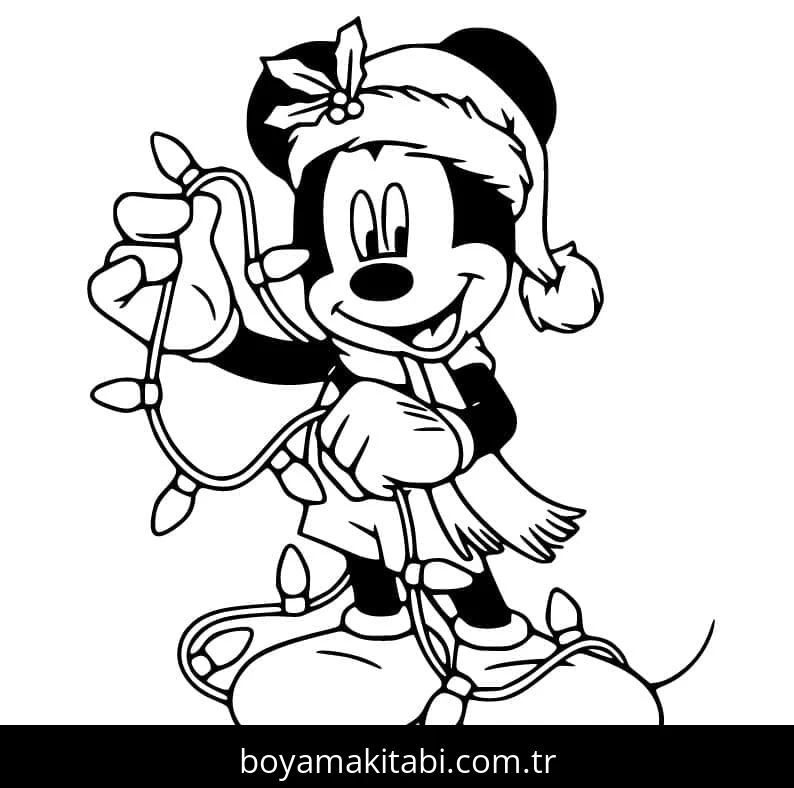 Disney Noel boyama sayfası – sevimli karakter, sanatsal çalışma