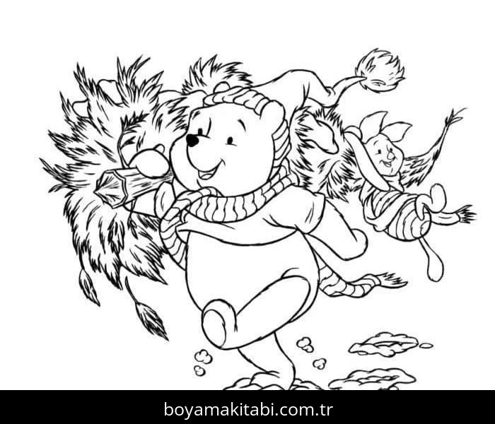 Disney Noel boyama sayfası – çocuklar için, çizgi film temalı