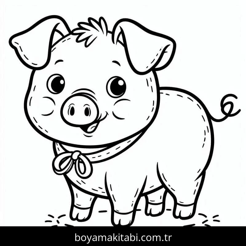 Domuz boyama sayfası – yaratıcılığı geliştirir, keyifli zaman