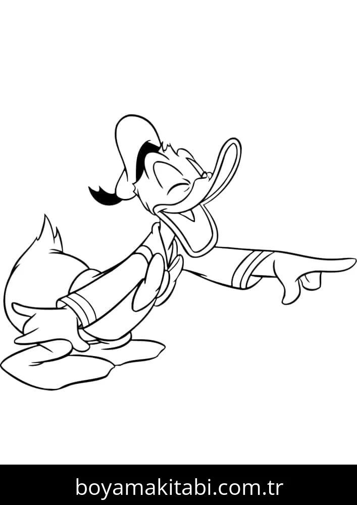 Donald Duck boyama sayfası – ücretsiz yazdır, boyama etkinliği