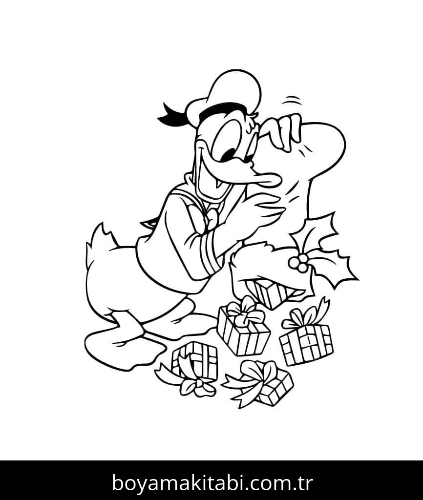 Donald Duck boyama sayfası – yaratıcılığı geliştirir, keyifli zaman