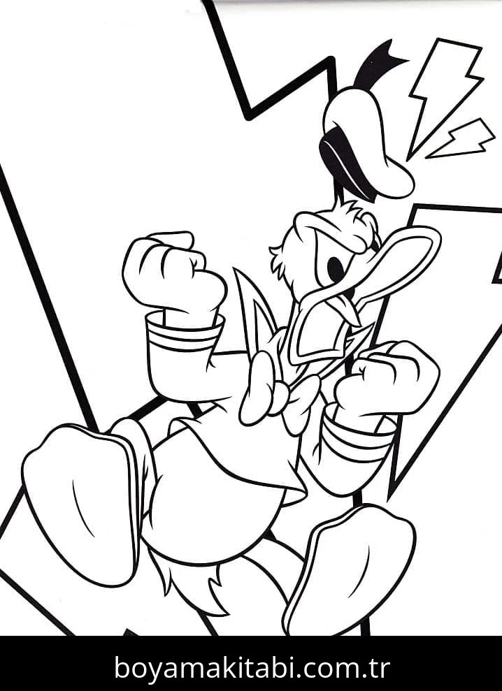 Donald Duck boyama sayfası – ücretsiz yazdır, boyama etkinliği
