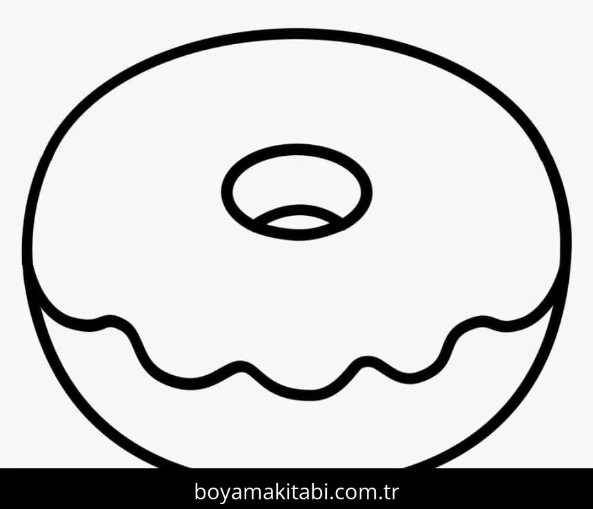 Donut boyama sayfası #53 – eğlenceli etkinlik, el becerilerini geliştirir