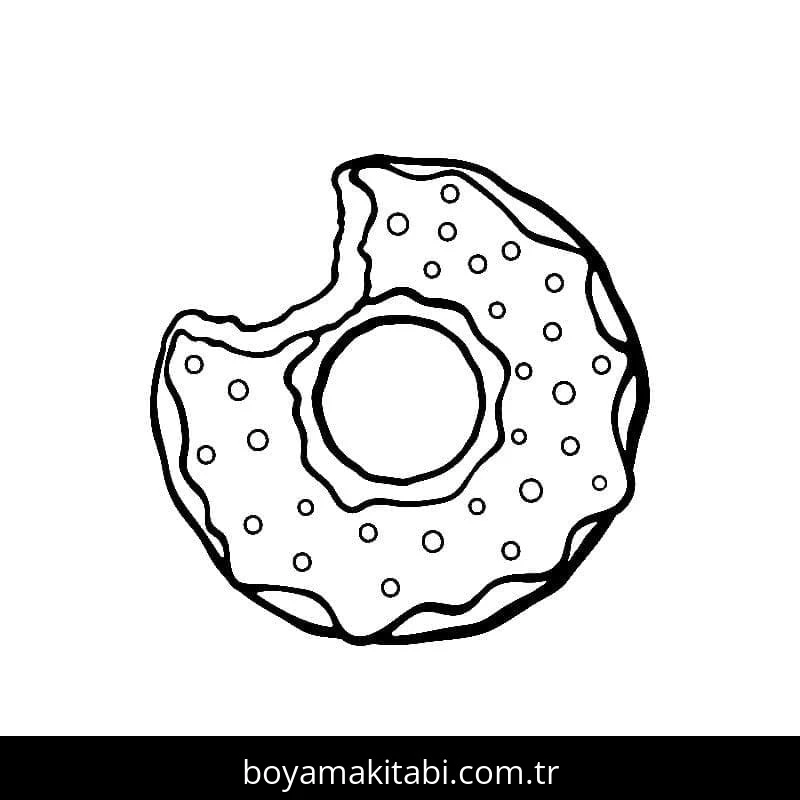 Donut boyama sayfası #69 – anaokulu etkinliği, motor becerileri destekler