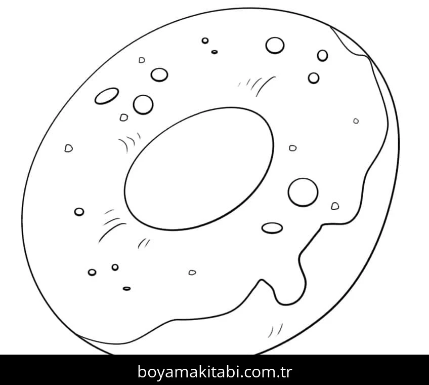 Donut boyama sayfası #87 – çocuklarla kaliteli zaman, yaratıcılığı geliştirir