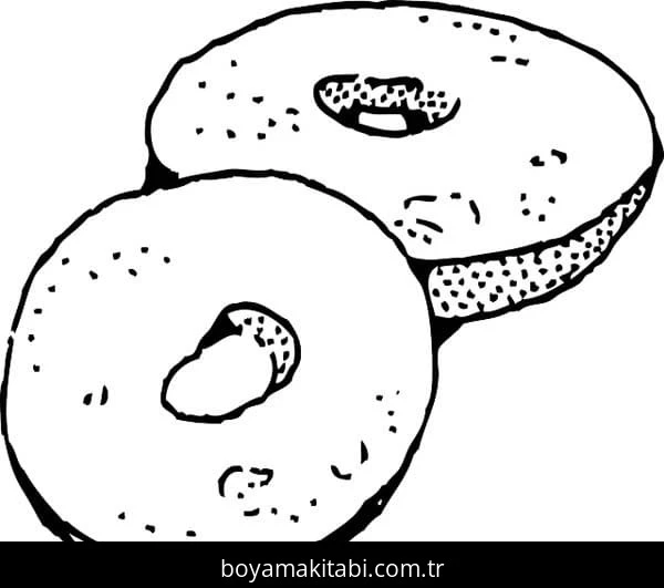 Donut boyama sayfası #89 – ücretsiz yazdır, boyama etkinliği