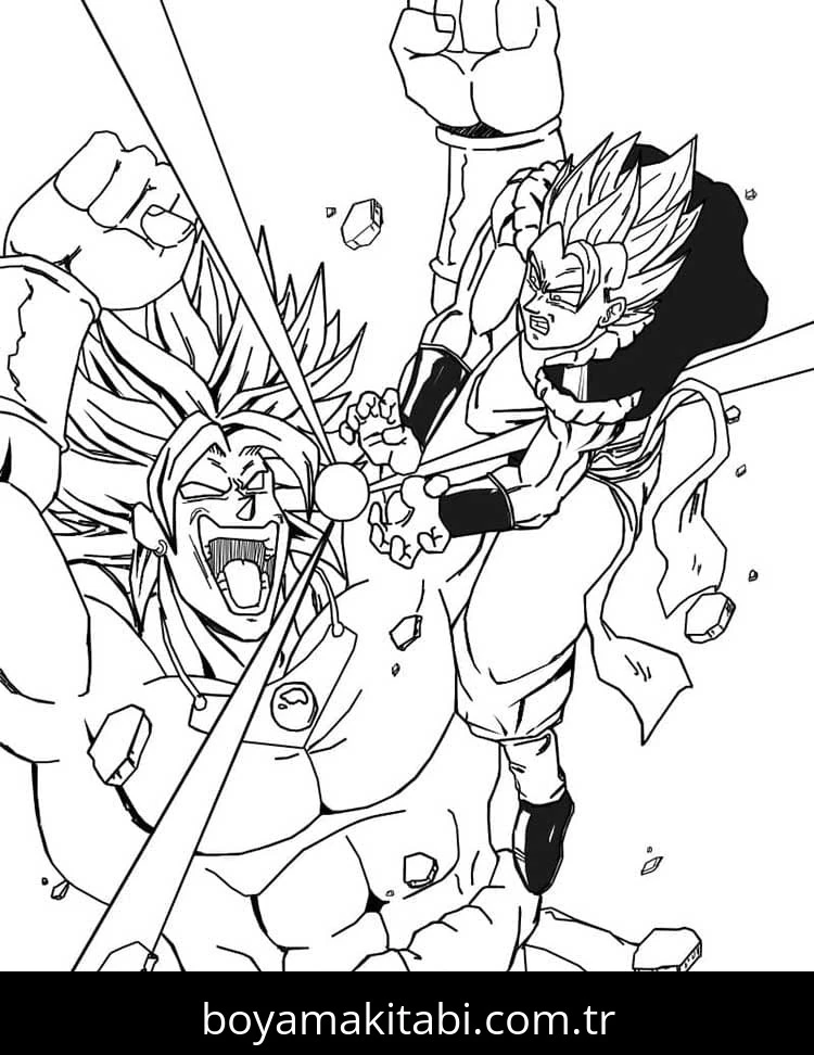 Dragon Ball Z boyama sayfası – yaratıcılığı geliştirir, keyifli zaman
