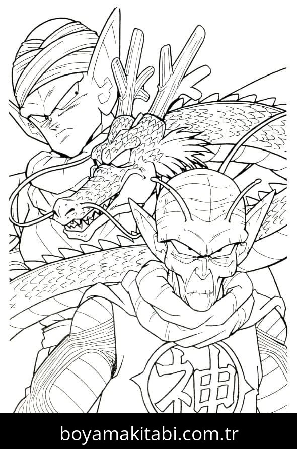 Dragon Ball Z boyama sayfası – eğitici aktivite, yaratıcılık