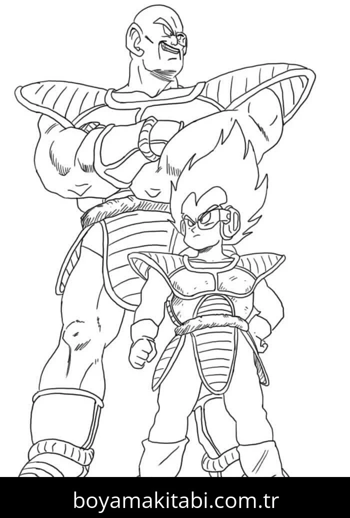 Dragon Ball Z boyama sayfası – yaratıcılığı geliştirir, keyifli zaman