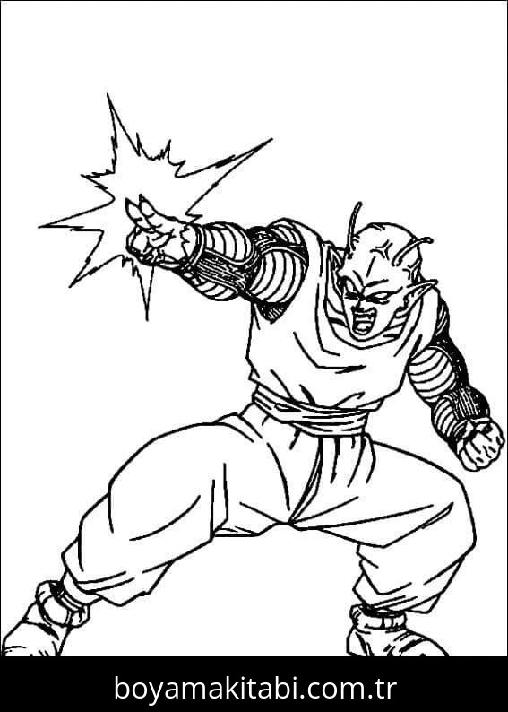 Dragon Ball Z boyama sayfası – boyama etkinliği, çocuk aktivitesi