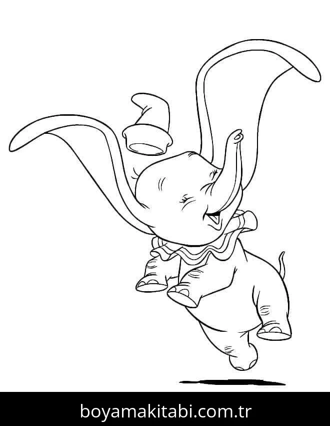 Dumbo boyama sayfası – yaratıcılığı geliştirir, keyifli zaman