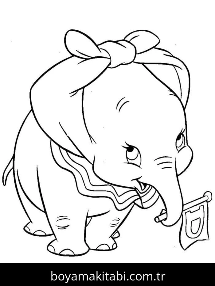 Dumbo boyama sayfası – boyama etkinliği, çocuk aktivitesi