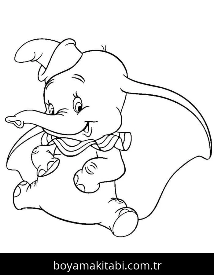 Dumbo boyama sayfası – çocuklar için, çizgi film temalı