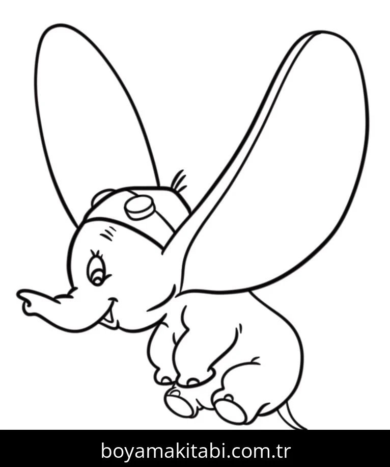 Dumbo boyama sayfası – okul öncesi, evde etkinlik