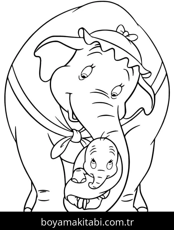 Dumbo boyama sayfası – boyama etkinliği, çocuk aktivitesi