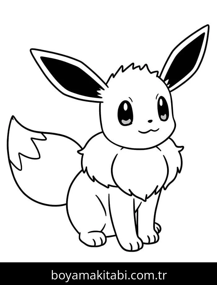 Eevee boyama sayfası – sanatsal çalışma, çocuklar için