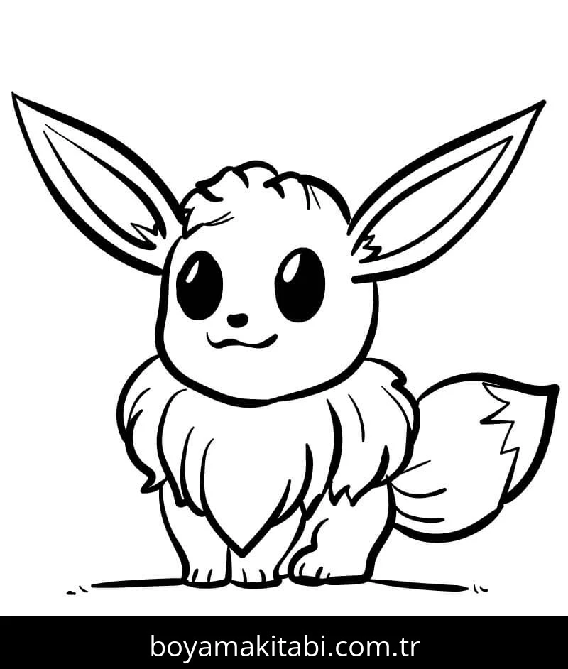 Eevee boyama sayfası – yaratıcılık, eğlenceli etkinlik