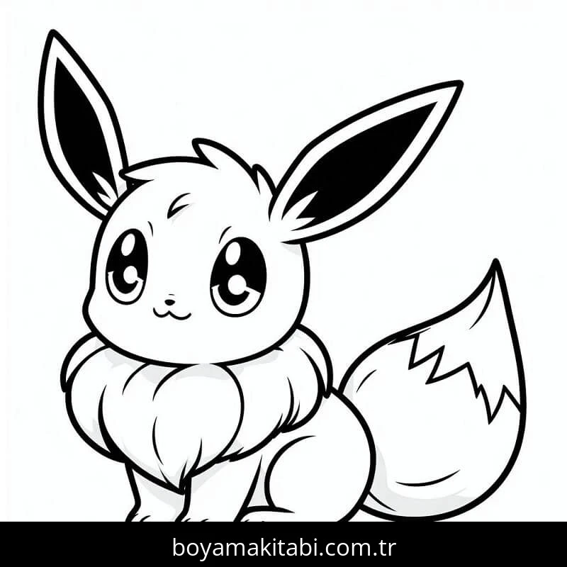 Eevee boyama sayfası – çocuklar için, çizgi film temalı