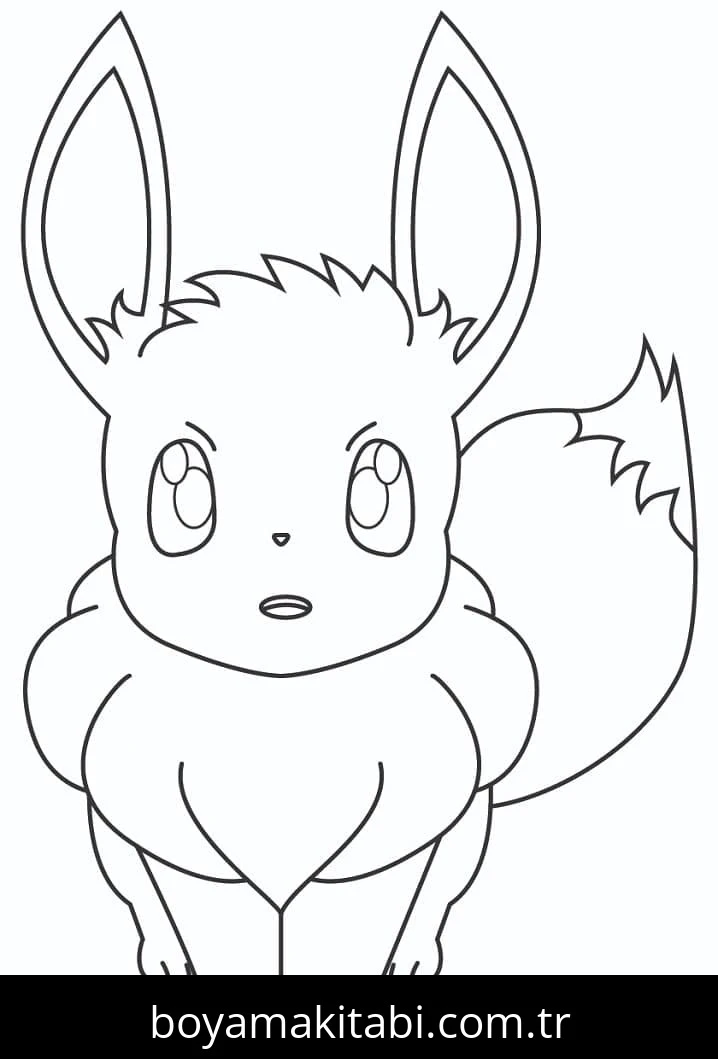 Eevee boyama sayfası – yaratıcılığı geliştirir, keyifli zaman