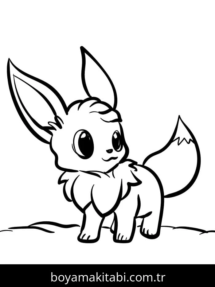 Eevee boyama sayfası – evde etkinlik, ücretsiz yazdır
