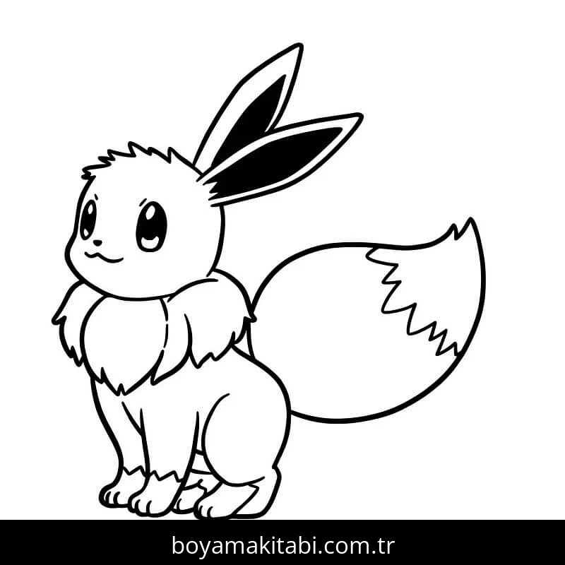 Eevee boyama sayfası – yaratıcılık, eğlenceli etkinlik