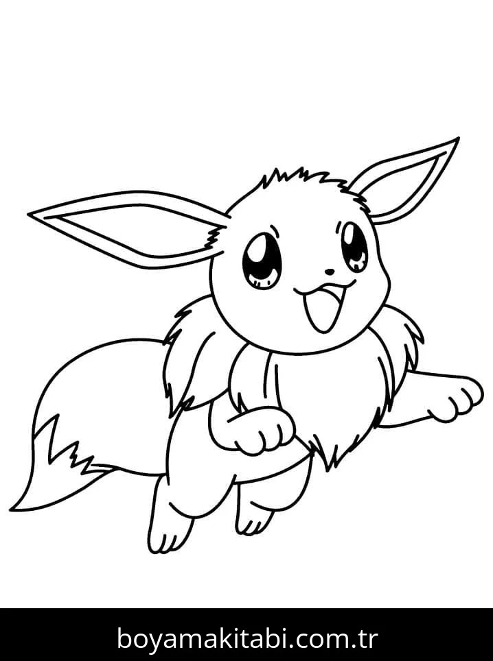 Eevee boyama sayfası – ücretsiz yazdır, boyama etkinliği
