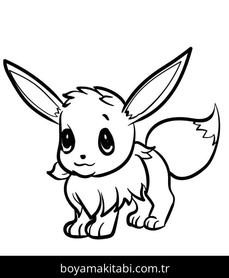 Eevee boyama sayfası – evde etkinlik, ücretsiz yazdır