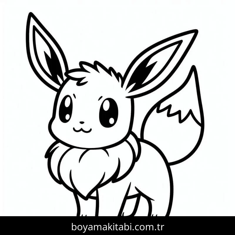 Eevee boyama sayfası – yaratıcılık, eğlenceli etkinlik